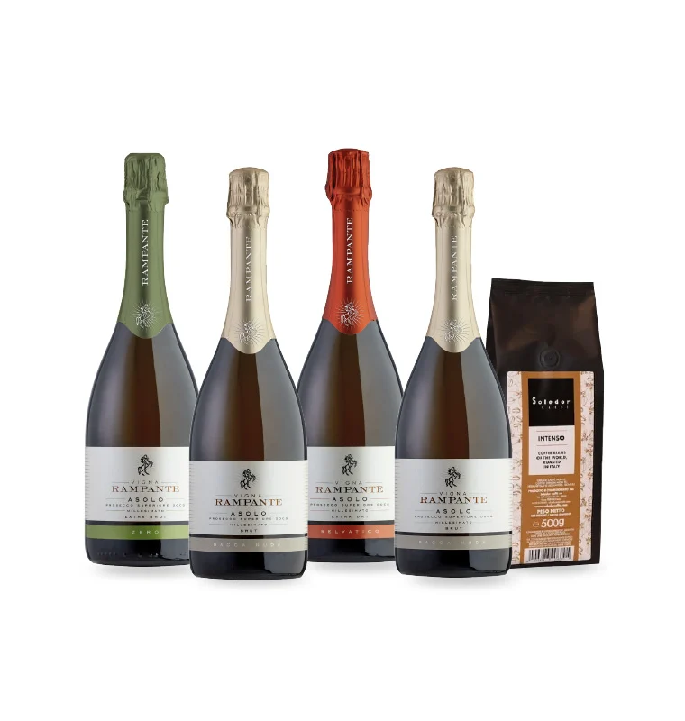 Vigna Rampante Degustační sada PROSECCO + káva SOLEDOR Intenso